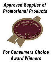Approved supplier of promotional products for Consumers Choice Award Winners!