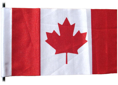 Canada antenna flag with double-sided velcro strip