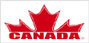 Canada flag and half maple leaf bumper stickers