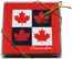 Canada Plastic Coaster set with maple leaves and cork base