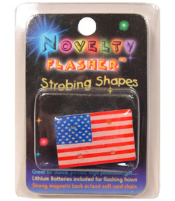 American National Flag Flashing Pin