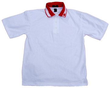 Canada Golf Shirt with Maple Leaf Collar (white)