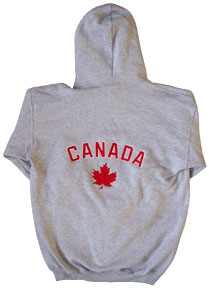 Canada Pull-over Hoodie with Full-Back Embroidery