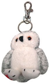 Canada Maple Foot White Owl Keychain